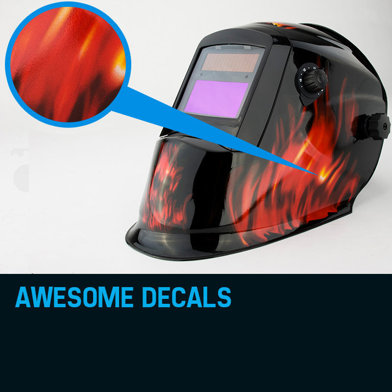 Welding Helmet & Goggle Lenses Rossi Solar Flame Job Auto Darkening Welding Helmet Mask Mig/Arc/Tig Welder Machine