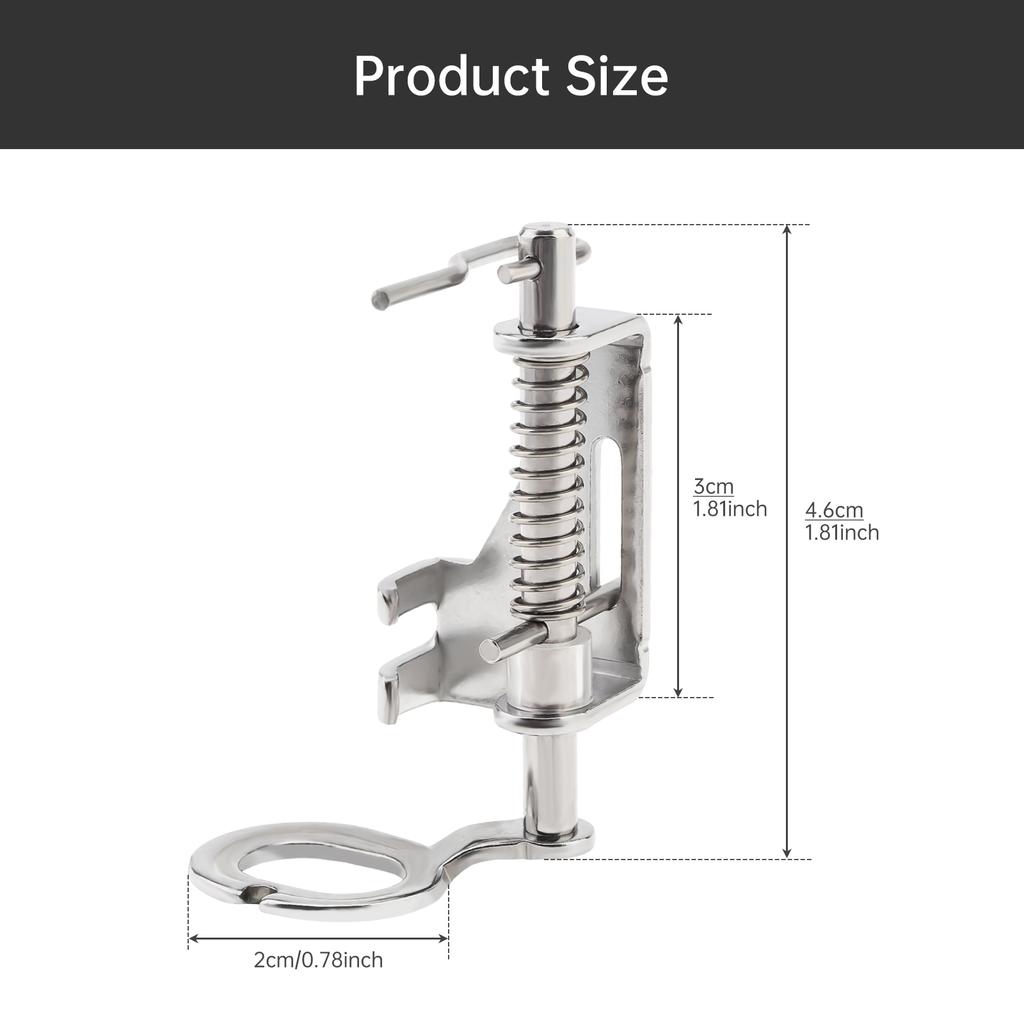 Metallfreier Freihand-Quilting-Stopf-Nähmaschinenfuß Federfuß Passend für Singer / Simplicity / Mehr Nähmaschinen