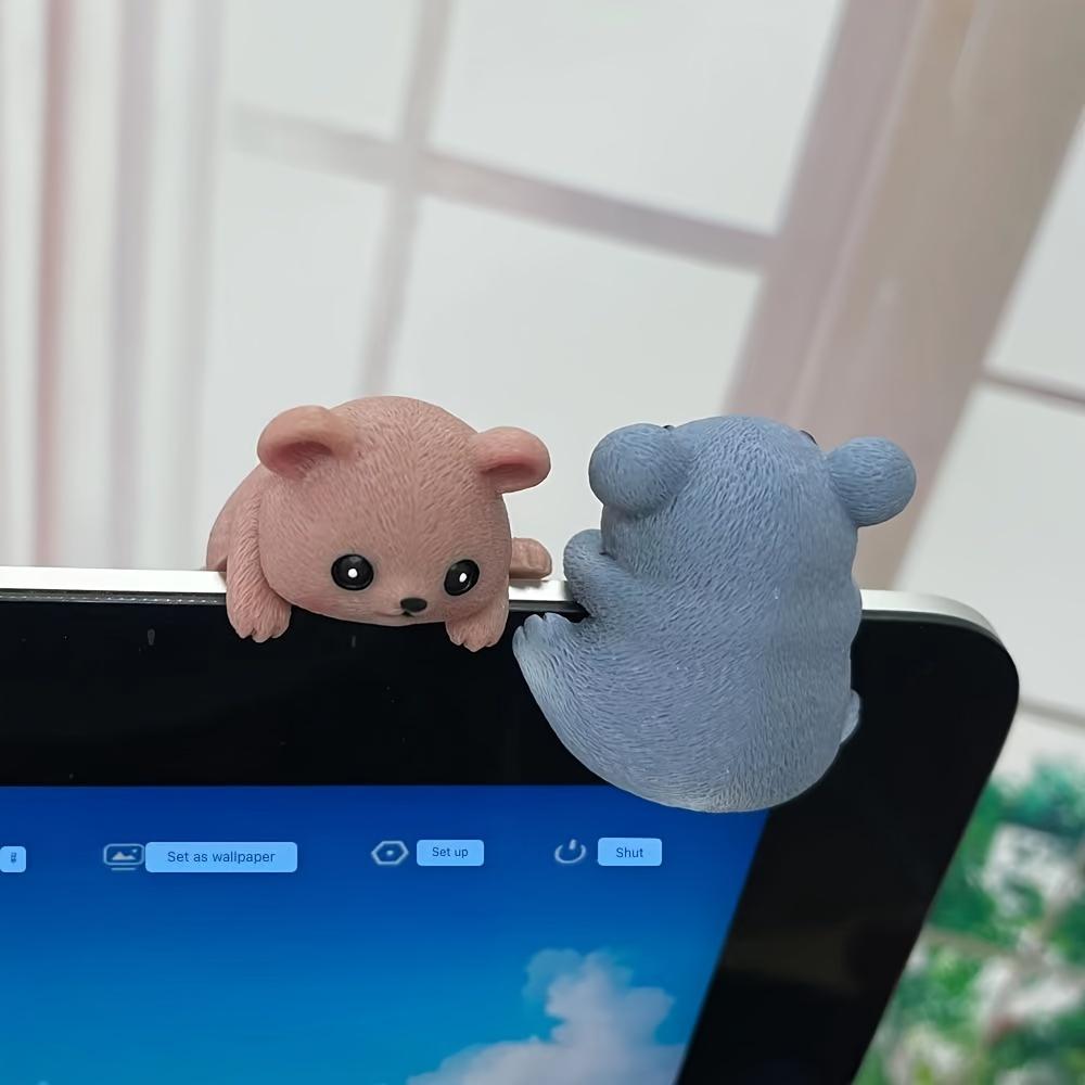 1pc 3D Cartoon Animal Figurine, Resin Desk and Dashboard Decor, Cute Miniature Office Ornament Collection, Non-Electric Desk Accessory