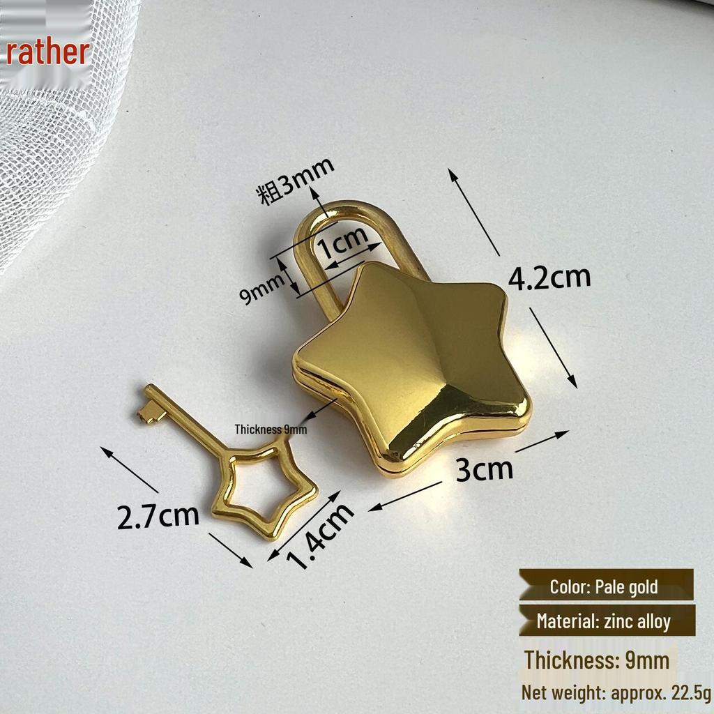 Peach Heart Padlock with Keys - Mini Dormitory Locker/Head Bag Lock