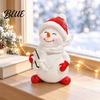Tiered Tray Decor Christmas Snowman Resin Figurine Festive Tabletop Ornament for Home Living Room Winter Decorations Dining Table Decor Cute Holiday
