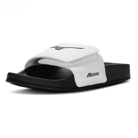 Mizuno Sandali Ciabatte Comode Casual Ammortizzanti Unisex Calzature Nero Bianco D1GH242001