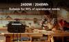 IEE P2400 2400W Portable Power Station, 2048Wh LiFePO4 Battery Solar Generator, 16 Output Ports, 1.2 Hours Fast Charging, App Control
