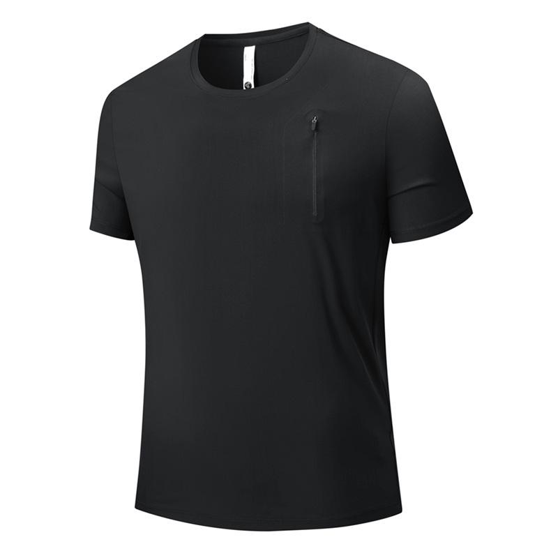 Ice Silk Unisex Short Sleeve Quick Dry T-Shirt - Breathable, Comfortable, Casual Round Neck, 2025 New Outdoor Fitness Wear