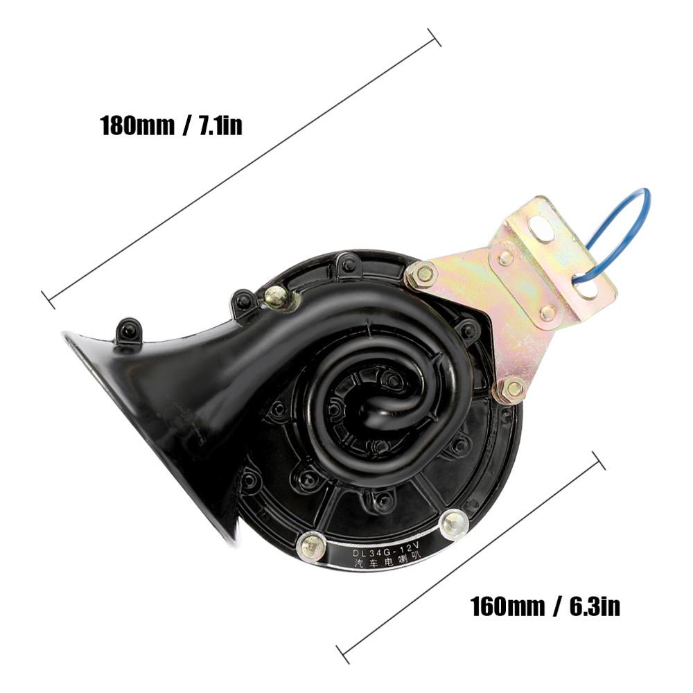 105Db Super Loud Electric Snail Horn Air Horn Raging Sound 12V/24V Waterproof Autohupe Car Horn For Motorbike Truck Boat Vehicle