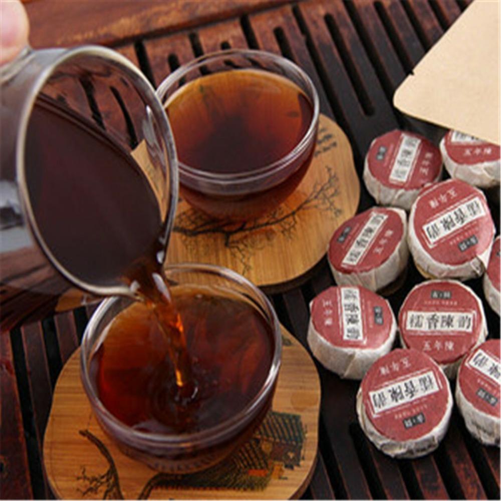 50g Yunnan Klebreis Pu-erh Tuocha, Mini Gekochter Pu-erh Tee 8-10 Stück, Sanft Reichhaltig Verdauungsunterstützung, Natürliches Aroma Keine Zusatzstoffe