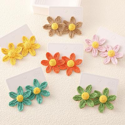Lafite Flower Earrings, High-End Hand-Woven Earrings, Women'S Travel Photography Holiday Style Jewelry
