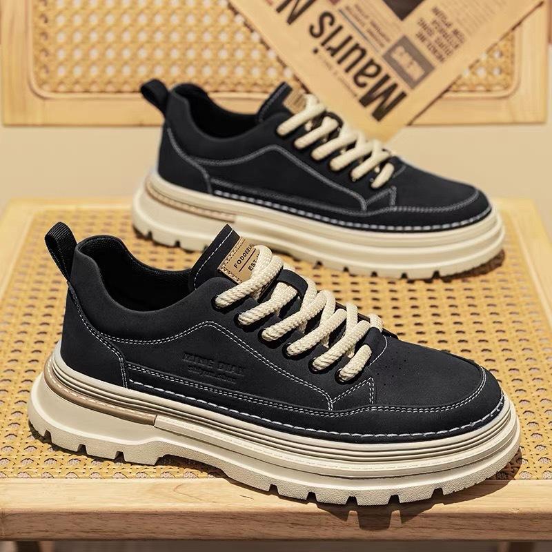 Autumn men's shoes new Martin boots men's short boots trendy versatile platform leather shoes tooling shoes sports casual board shoes