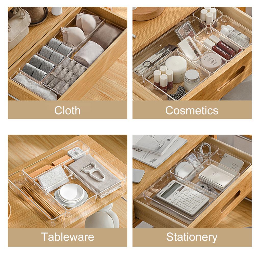 Drawer   Box 16pcs Non-slip Silicone Pads 5 Size Trays Storage for Makeup Jewelry in Bedroom   Kitchen Clear Clear