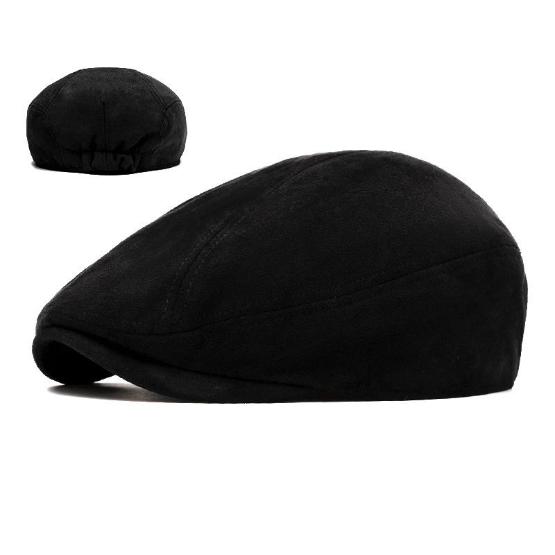 Autumn Winter Berets Men Women Suede Solid Color Cap Octagonal Cap British Newsboy Cap Painter Forward Cap