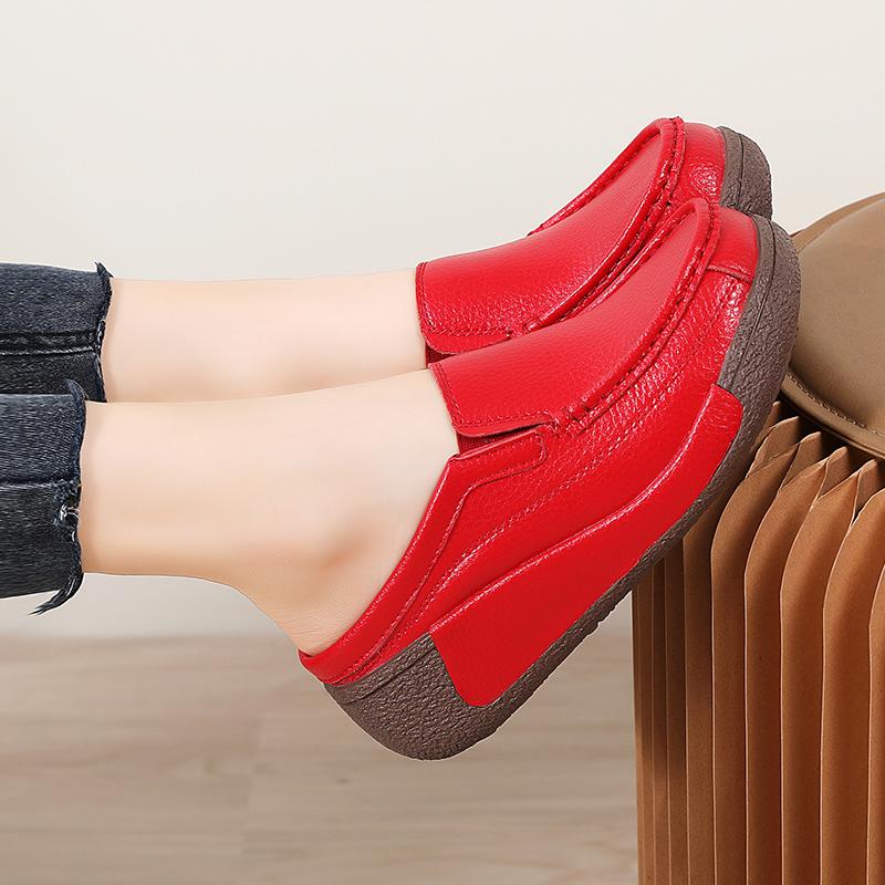 Pantofi Casual de Vară pentru Femei Pantofi de Piele pentru Femei Papuci pentru Femei