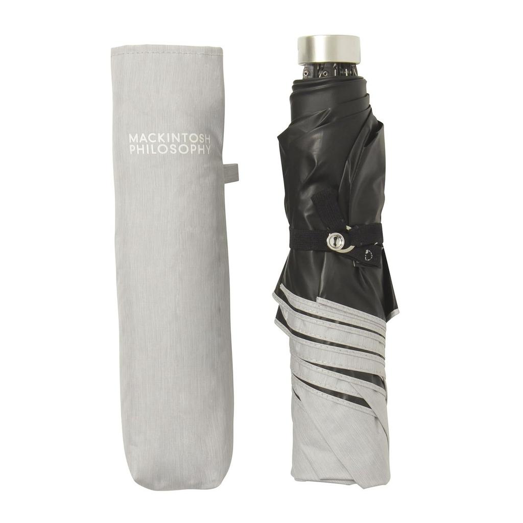 MACKINTOSH PHILOSOPHY Folding Sun Umbrella 100% UV Cut Light Shielding Ultra Lightweight Rain & Sun Unisex Gray MOONBAT