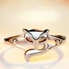 High-end Little Fox Ring For Women To Attract Peach Blossoms, Open Index Finger, Trendy Middle Finger Ring