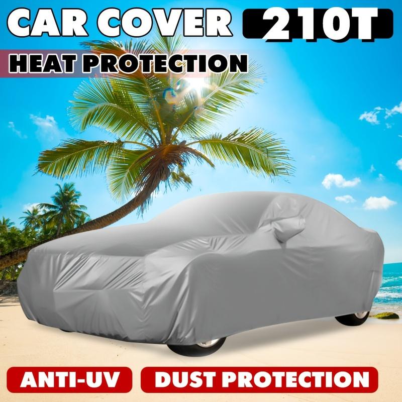 XL-XXL Universal Full Car Cover Waterproof Outdoor Rain UV Dust Proof Silvery Gray