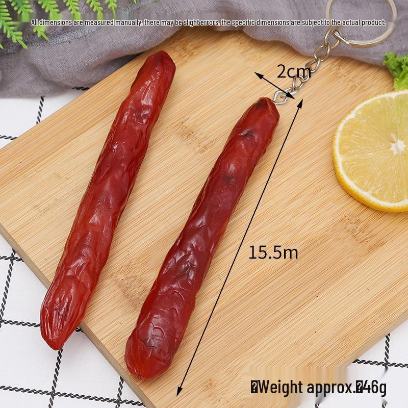 Simulation Food Keychain: Hot Dog, Cured, Ham, Taiwanese Grilled Sausage Prop