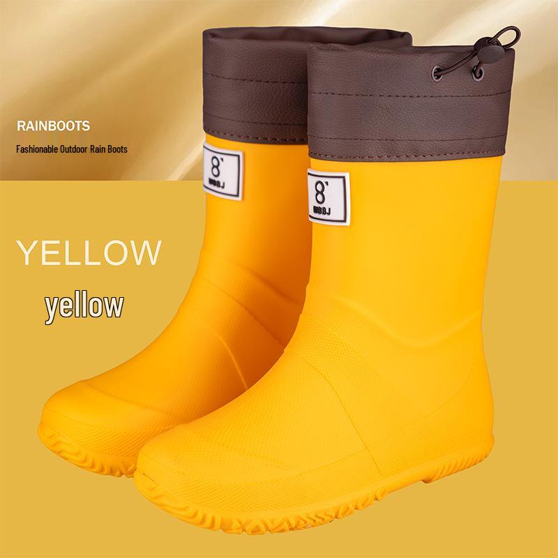 

Детские водонепроницаемые нескользящие резиновые сапоги для мальчиков и девочек - Легкие, складные, идеально подходят для учеников начальной школы. 38/39 жёлтый