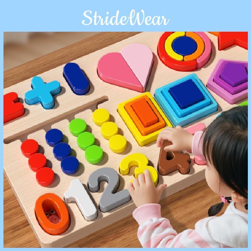 Toy Puzzle Wooden Building Block For Toddler Learning Cognitive Development