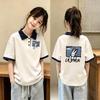 Girls' Cartoon Cotton Polo Shirt - Summer Lapel Short Sleeve for Ages 6-15