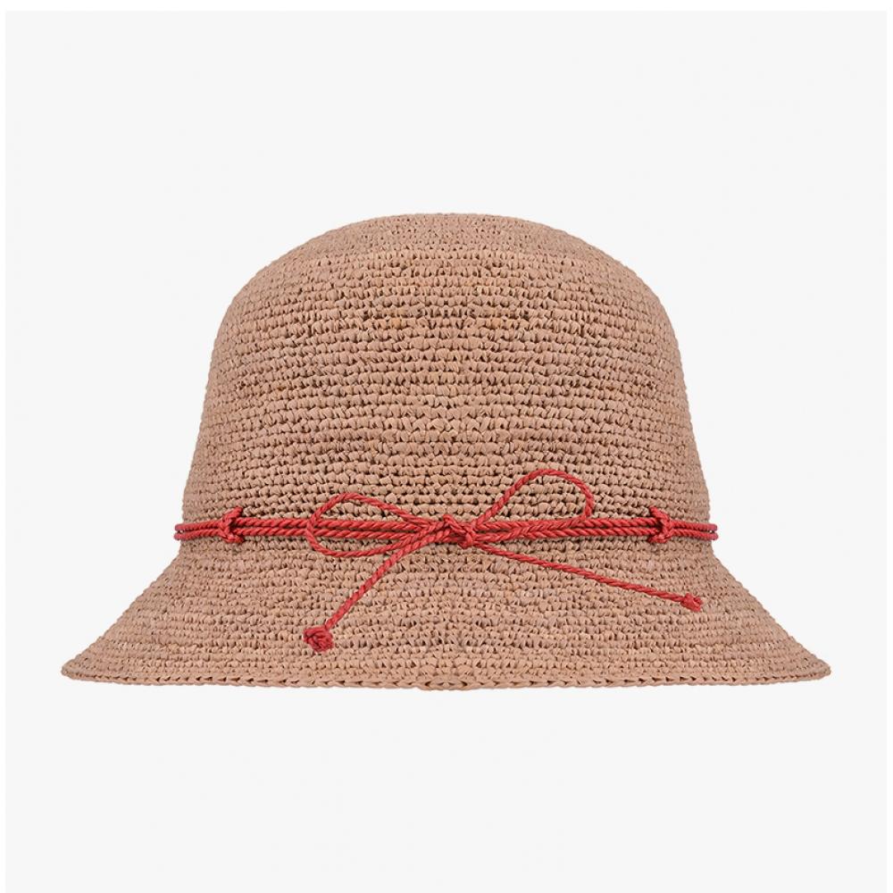 Helen Kaminski Villa 6 Nuga Tropical Metal Logo Cloche Bucket Hat Hat50136