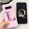 Cute Letters Cover For Samsung Galaxy S10 Plus Case S10 S10e Soft Silicone Phone Back Case For Samsung S10 S10e S10+ Cover Coque