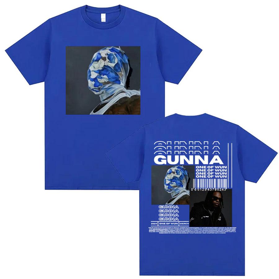 Rapper Gunna T-shirt Merch Album Wun Moda Pop Hip Hop T-shirt Unisex Donna Cotone Alta Qualità T-shirt Oversize