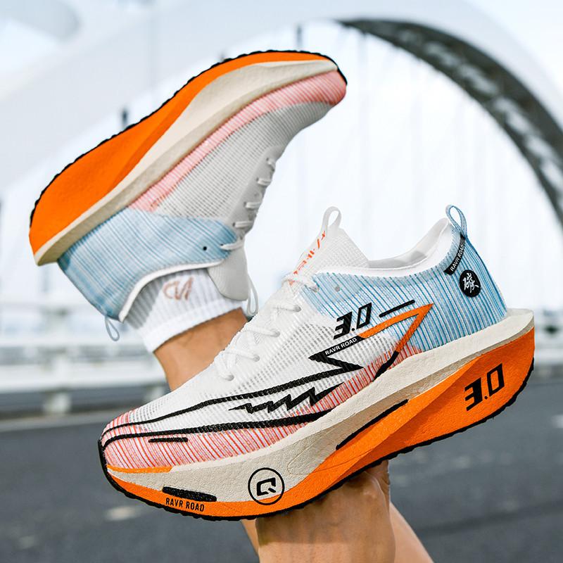 Summer New Hollow Breathable Lightweight Casual Sports Shoes Really Explosive Soft-soled Carbon Board Cushioning Rebound Fitness Running Shoes