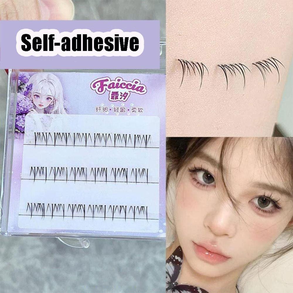 Press On Segmented Eyelashes Natural Long Individual Eyelash  DIY Eyelash Extension