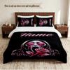 Ghostface Personalized Custom Name 3‑Piece Bedding Set Soft Duvet Cover Set For Bedroom Home Decor