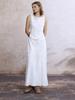 Vestido Europeu de Deusa em Acetato com Fenda Haute Couture para Casamentos, Festas e Eventos Formais
