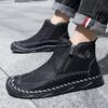 Men's Large-sized Casual Leather Shoes,anti-slip and Wear-resistant Lightweight Boots,men's Comfortable Soft-soled Outdoor Boots