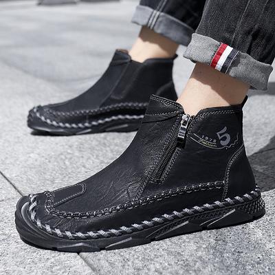 Men's Large-sized Casual Leather Shoes,anti-slip and Wear-resistant Lightweight Boots,men's Comfortable Soft-soled Outdoor Boots