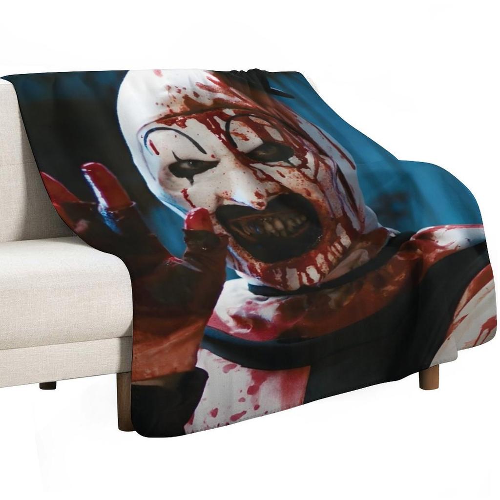 Upscaled Art The Clown Terrifier Throw Blanket Warm Throw Blanket Gift for Anniversary
