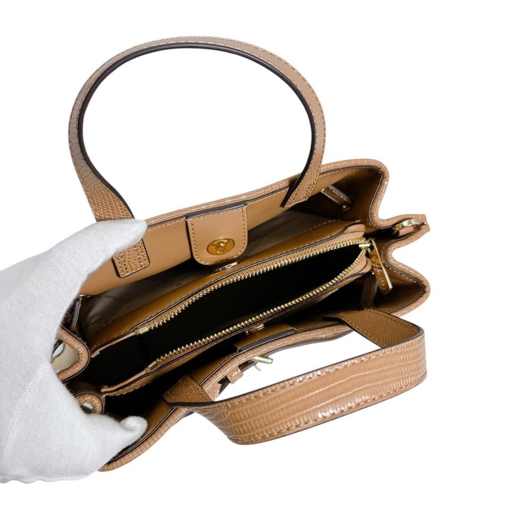 Michael Kors Shoulder Bag Handbag Polyurethane Brown Women Used