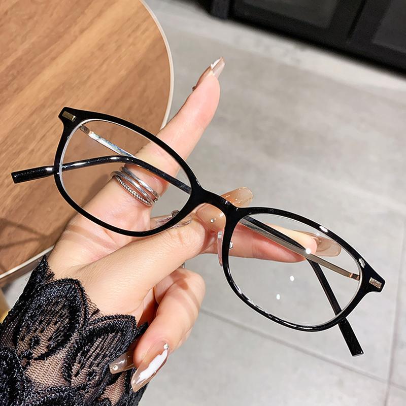 New Trendy Anti Blue Light Reading Glasses for Women Men Retro Fashion Ultralight Small Frame Far Sight Eyeglasses DiopterTo+4.0