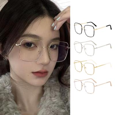 1 Pair Anti Blue Light Computer Glasses Without Degree Women Men Blue Light Blocking Metal Frame UV Protection Eyeglasses Eyewear