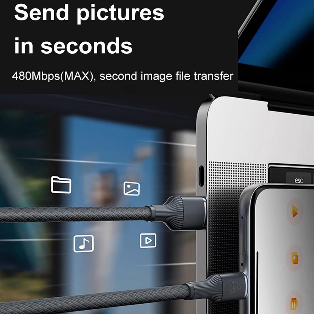 120W USB Type C Cable Braided Data Cord Super Fast Charge USB Cable Quick Charg For Xiaomi Huawei Sumsung OnePlus 0.25M/1M/2M/3M