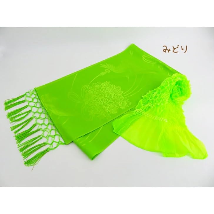 Girls Shigoki Decoration Shiko Takashi Japanese Accessories for Children Kimono Shichi-Go-San + Obi-age Obi-age Shichi-Go-San Children's (Green)