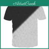 Premium Quality Unisex White Black Cat 3d Print Casual T-shirt Short Sleeve Tops