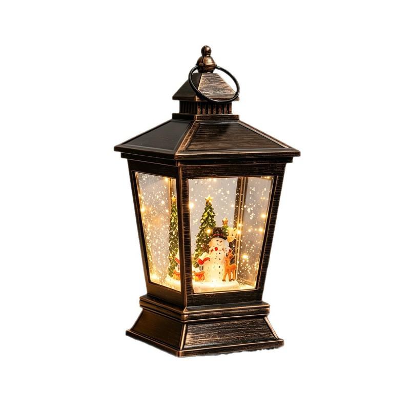 Christmas Crystal Music Box Snowman Santa Snow Globe Light Holiday Party Decor