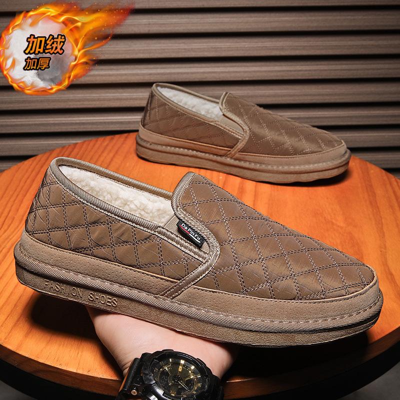 Herren Baumwollschuhe Schneestiefel Herren Winter Samt verdickt warm Martin wasserdicht Low-Top Herrenschuhe Nordost Übergröße Baumwollstiefel