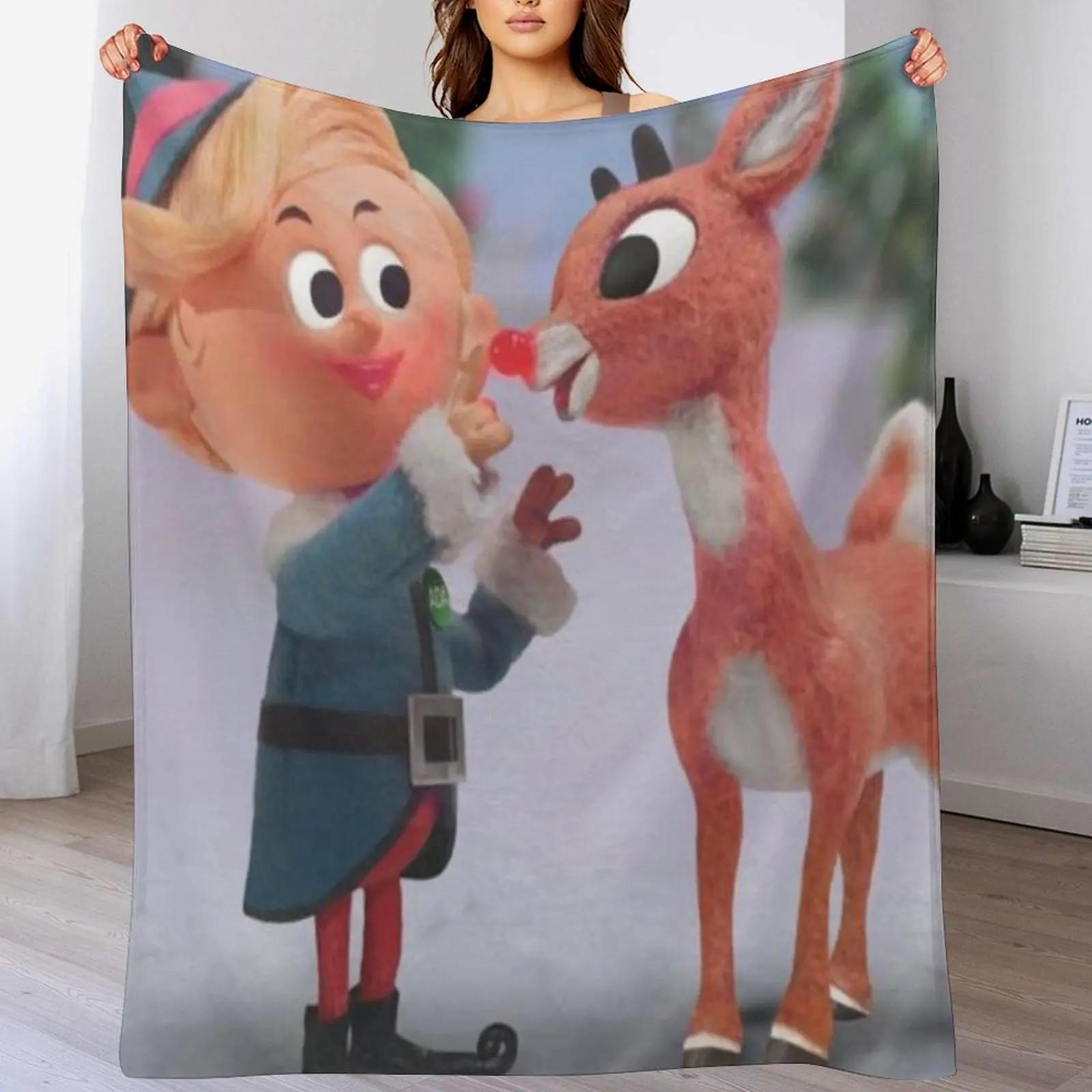 

Elf and ReindeerDreamscapesbyTeresa Throw Blanket Fuzzy Plush Throw Blanket for Sofa Chair 102x76cm(40x30in)