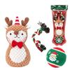 3pcs Xmas Tree Pet Chew Toy Ball Christmas Santa Pet Toy Festive Puppy Biting Toy  Large Dogs