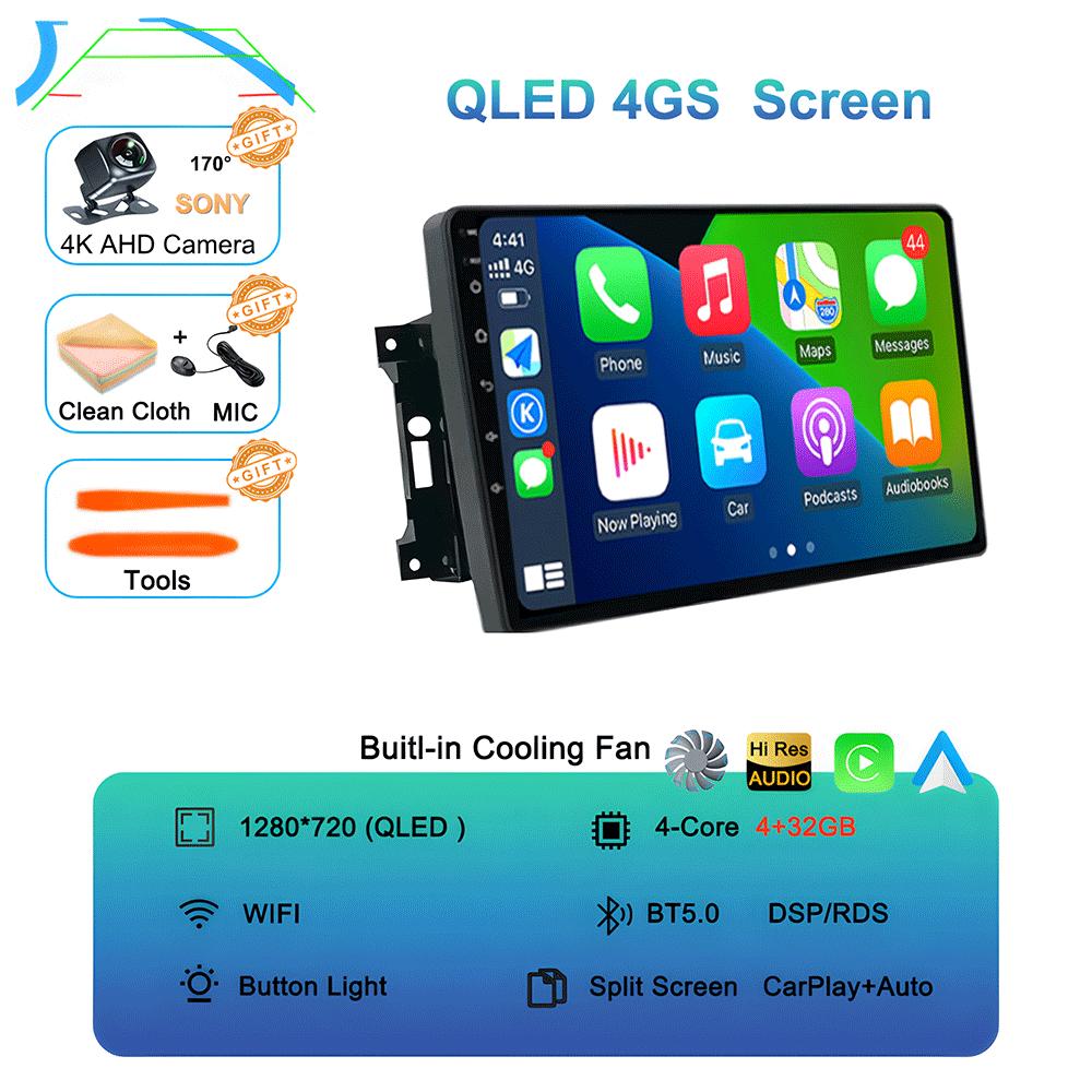 Android 14 Car Radio QLED GPS Navigation Multimedia Player For Jeep Compass/Commander/Grand Cherokee/Wrangler/Liberty AutoRadio