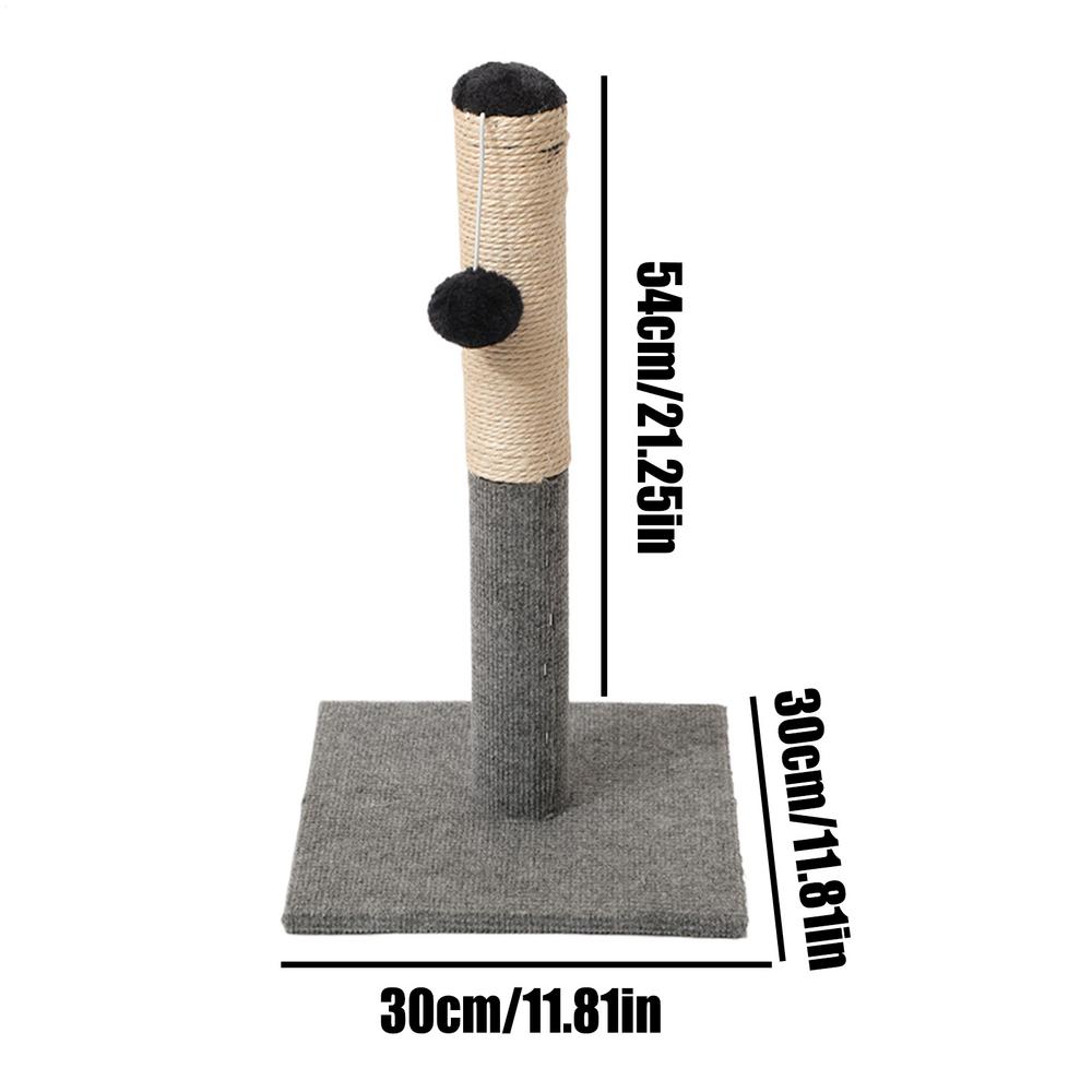 Cat Scratcher Detachable Cat Scratch Post With Dangling Ball Reusable Kitten Furniture Sisal Rope Climbing Stake For Outdoor