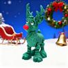 Red-Nosed Reindeer Figurine Articulated Christmas Reindeer Ornament Collectible Reindeer with Flexible Joints Festive Centerpiece Holiday Gift