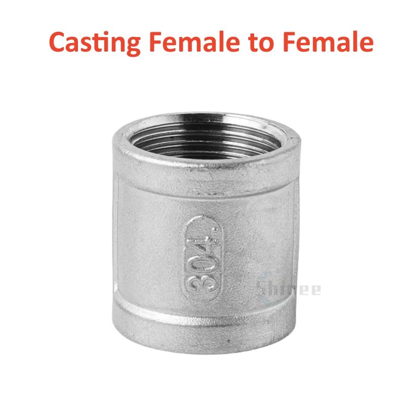 1/8” 1/4" 3/8" 1/2" 3/4" 1" 2" 4" BSP 304 Stainless Steel Equal Male Female Thread fitting Reducer British Water Pipe Connector
