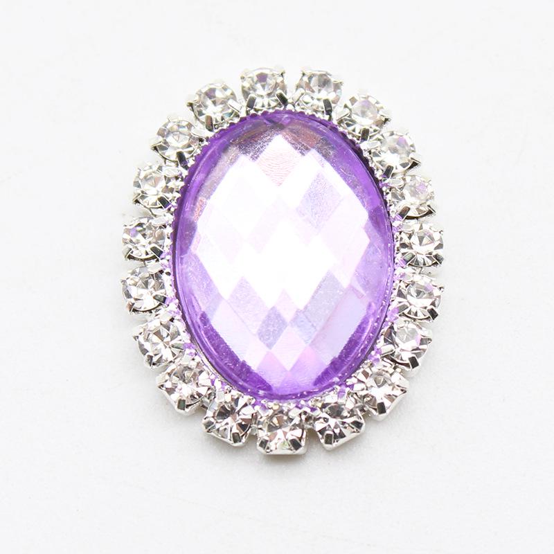 20x24mm Oval Acrylic Rhinestone Flatback Buttons for Handmade Jewelry and DIY Clothing Accessories