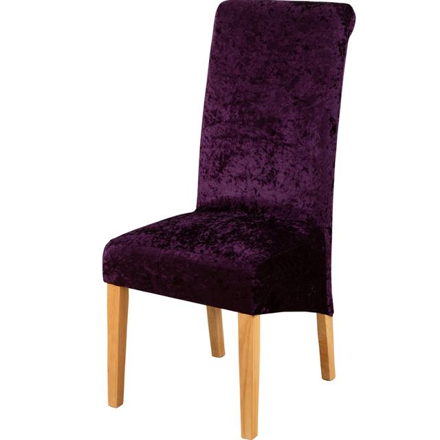 Potah na židli s vysokým opěradlem, velikost XL, zlatý lesklý samet, strečový, ochranné potahy na židli, jídelna, svatební hostina, spandexová látka, pouzdro pro domácí dekoraci