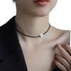 Elegante Schwarze Zirkon Schlüsselbein Halskette - Light Luxury Choker 2026