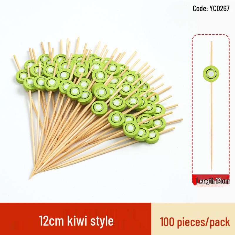 Creative Bamboo Fruit & Flower Picks for Parties, Cocktails, Burgers, & Easter Decorations